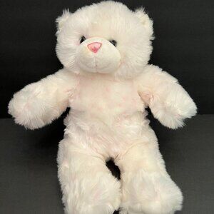 Build-a-Bear White and Lt. Pink Furry Bear